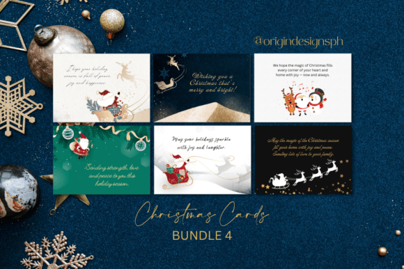 Christmas Cards-Printable 4 Illustrations Review