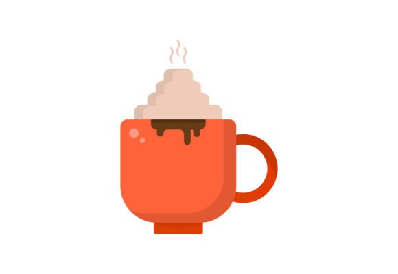Christmas Cup Drink Vector SVG for Illustrations