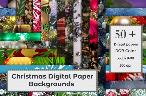 Christmas Digital Paper Backgrounds for Illustrations