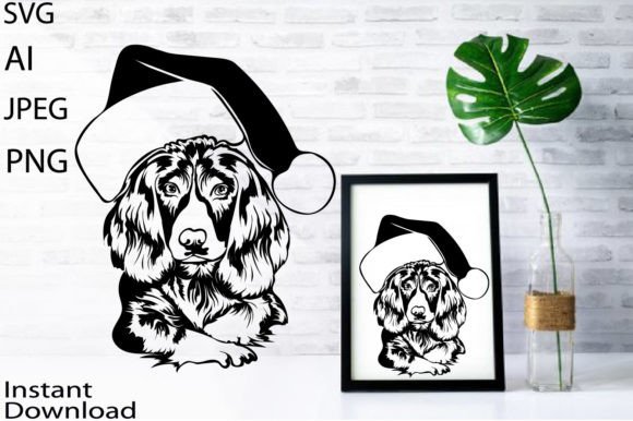 Christmas English Springer Spaniel Svg for Blog and Website Design