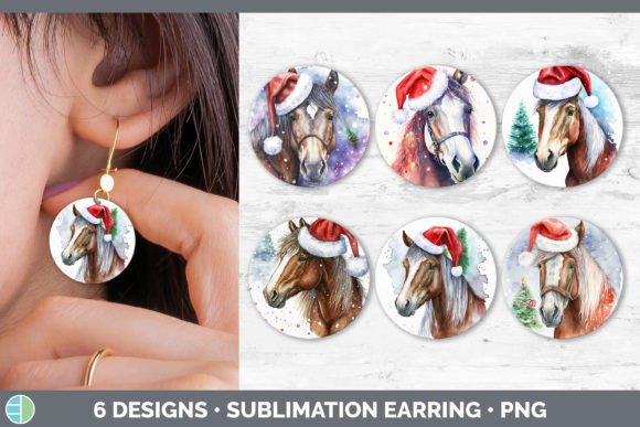 Christmas Horse Round Earring Design Review