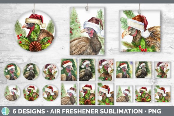 Christmas Turkey Air Freshener Sublima Illustration Review