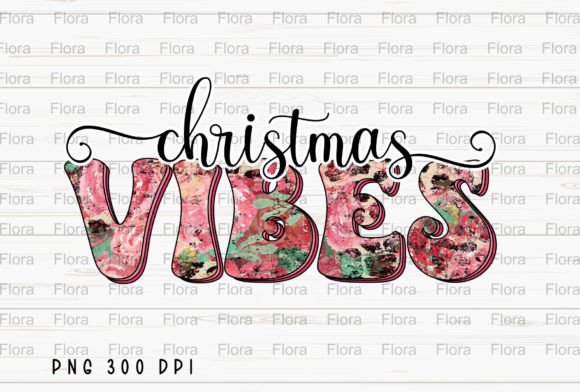 Christmas Vibes Rose Leopard Retro PNG Illustrations